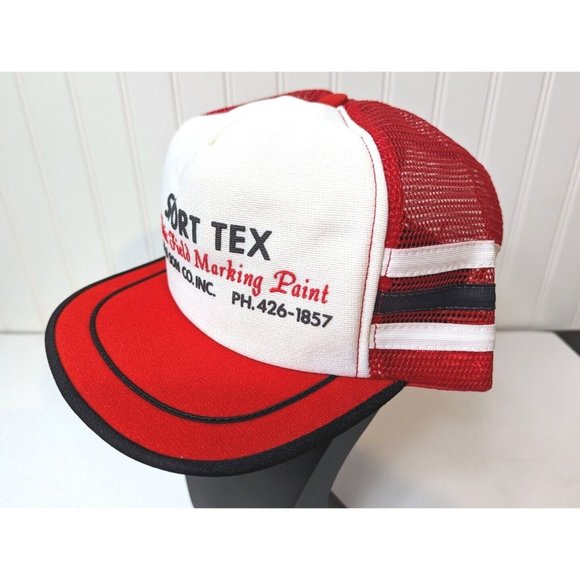 Sport Tex Fisher & Sons Co. Logo Mesh  Snapback Trucker Hat Baseball Cap Vintage - Picture 3 of 5
